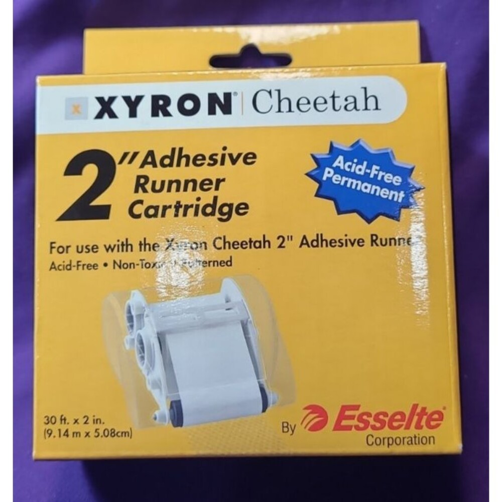 Xyron Cheetah Replacement Adhesive Runner Cartridge Acid Free Permanent 2" NEW